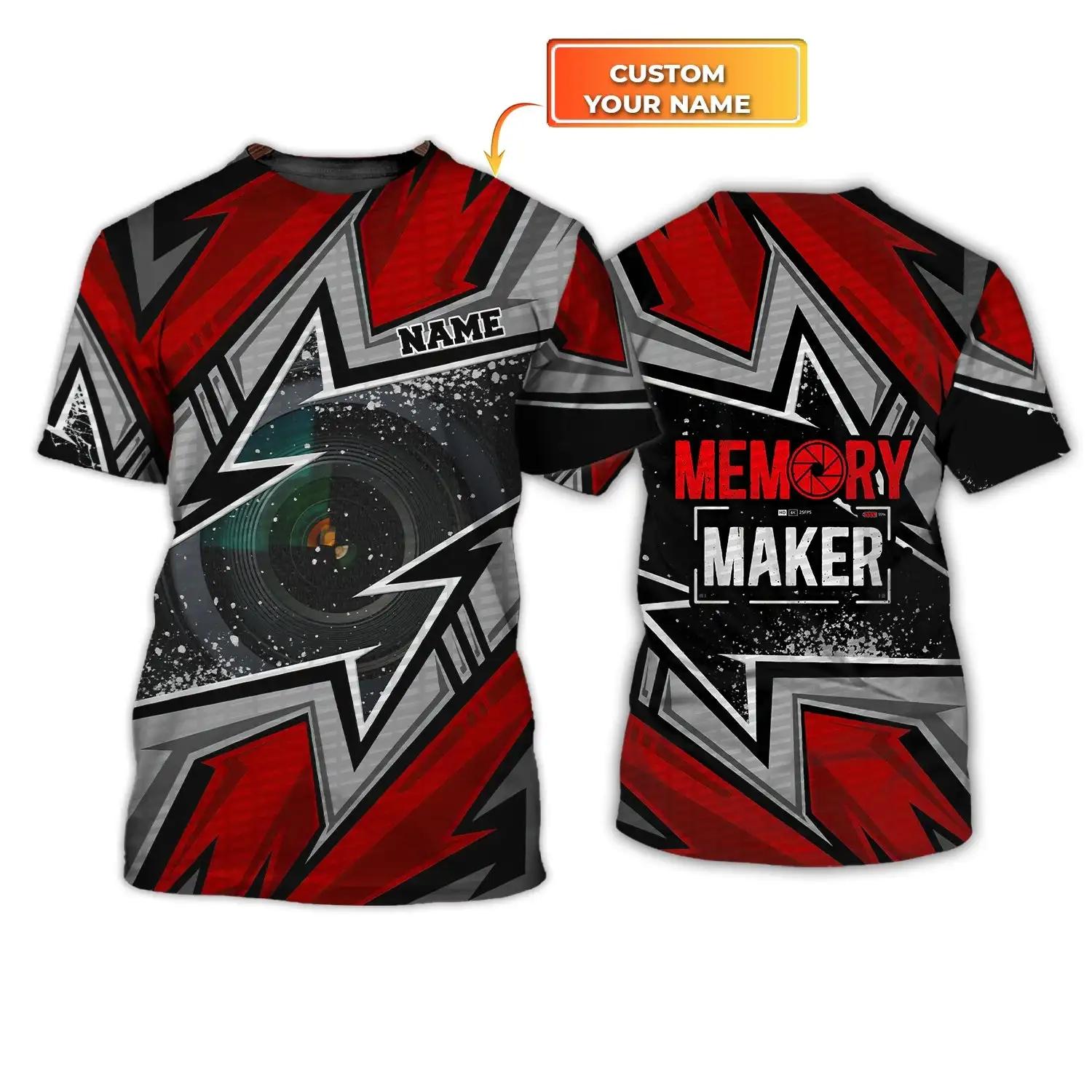 

Новая футболка с 3D-принтом с камерой для мужчин, летняя, с круглым вырезом и короткими рукавами, свободная повседневная футболка с короткими рукавами 6XL