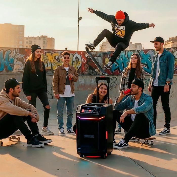 Karaoke-Lautsprecher - NGS - WILD BASH - 300W - Bluetooth 5.4 - IPX6 - Tragbar mit Trolley