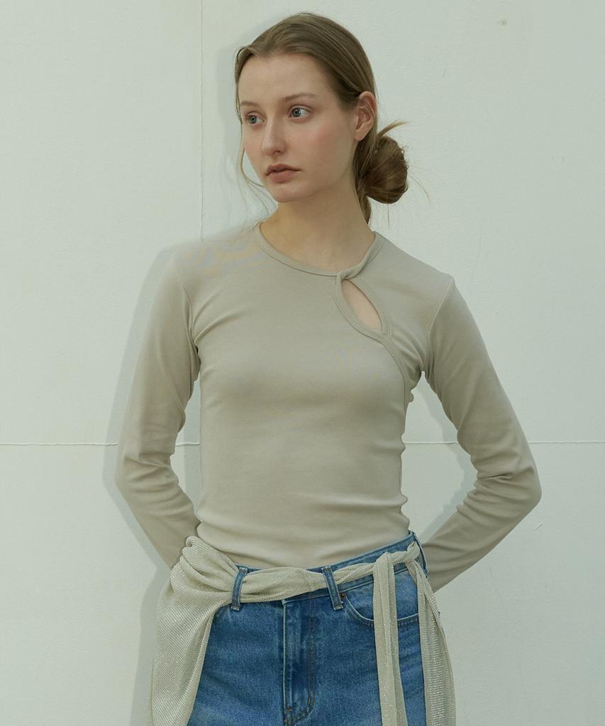 SO IR Twist T-Shirt - Beige