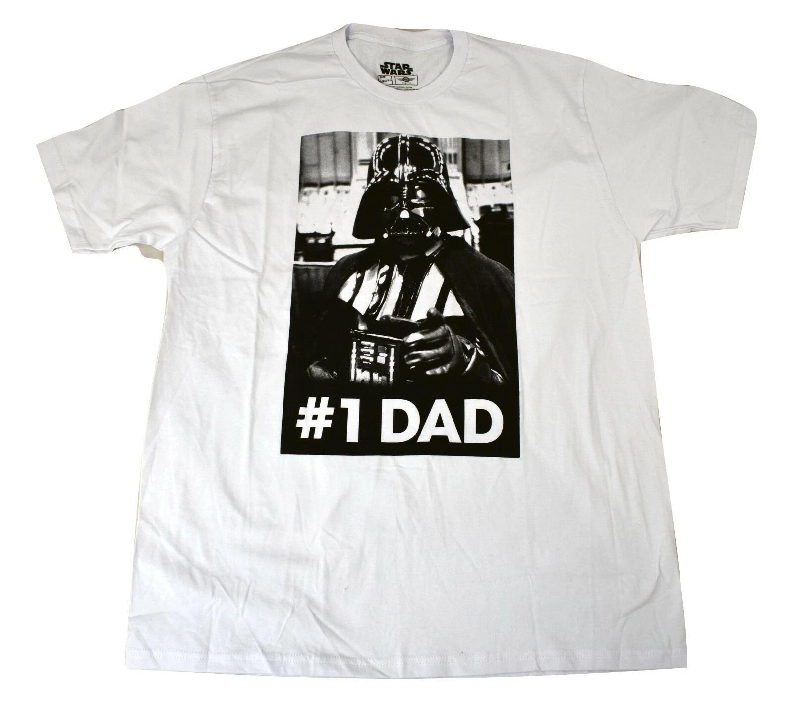 Star Wars Mens Darth Vader #1 Dad Funny White Tee Shirt NWT 2XL S