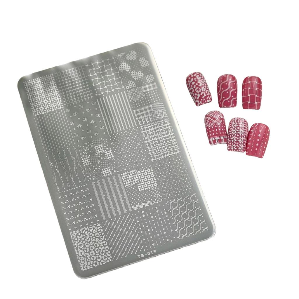 Reusable Stainless Steel Manicure Stencil with Timelesses Lace Pattern Suitable for Bridal or Party Nail Designs