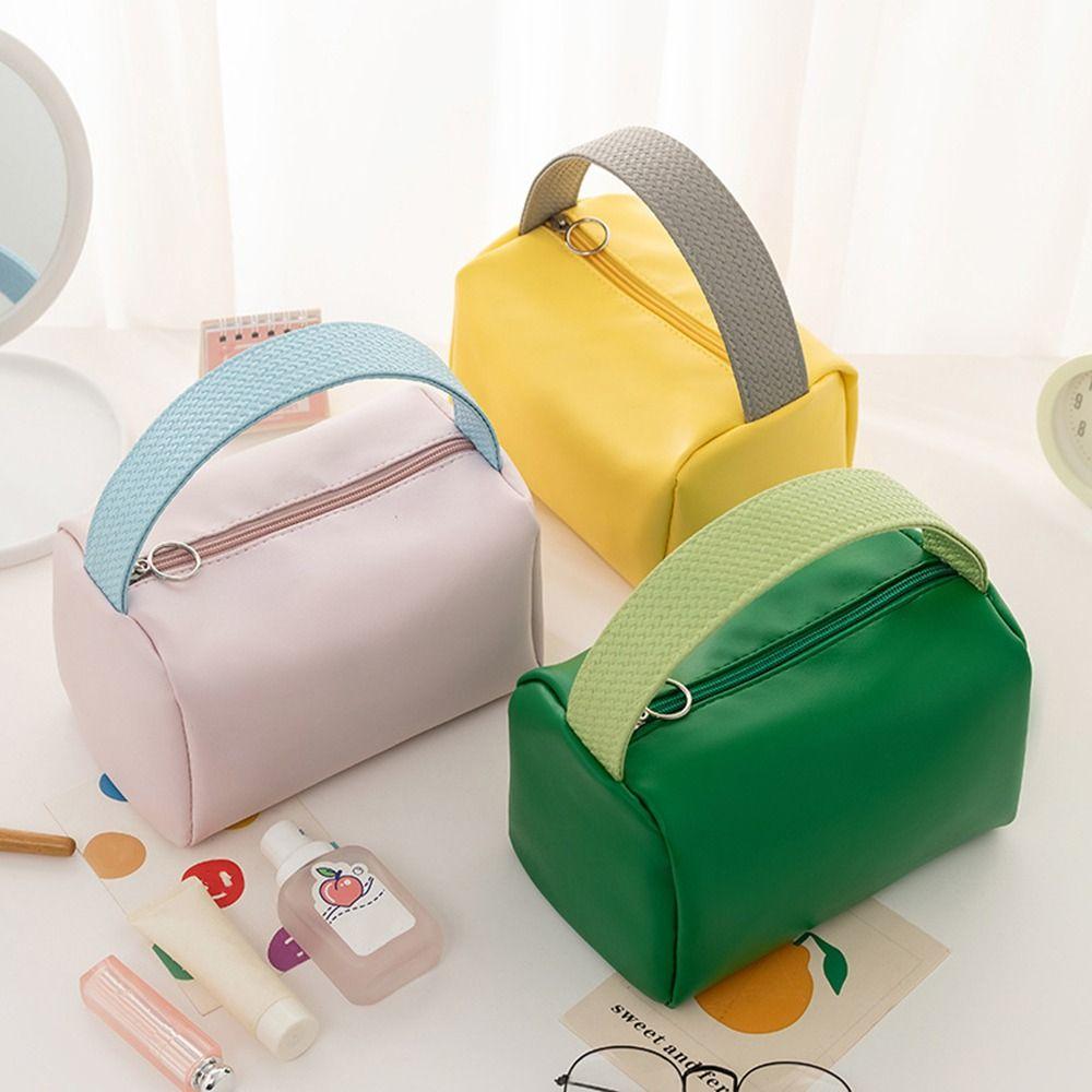 with Handle Makeup Organizer PVC Toiletry Storage Organizer New Make Up Pouch  for Women