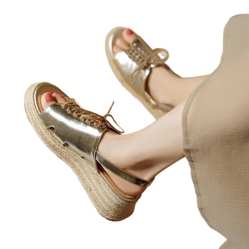 Sandals with Wedge Heels New Summer Outerwear Thick-soled Shoes
