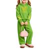 Girls' Print Hoodie and Sweatpants Set, 2-Piece Outfit for Casual Wear