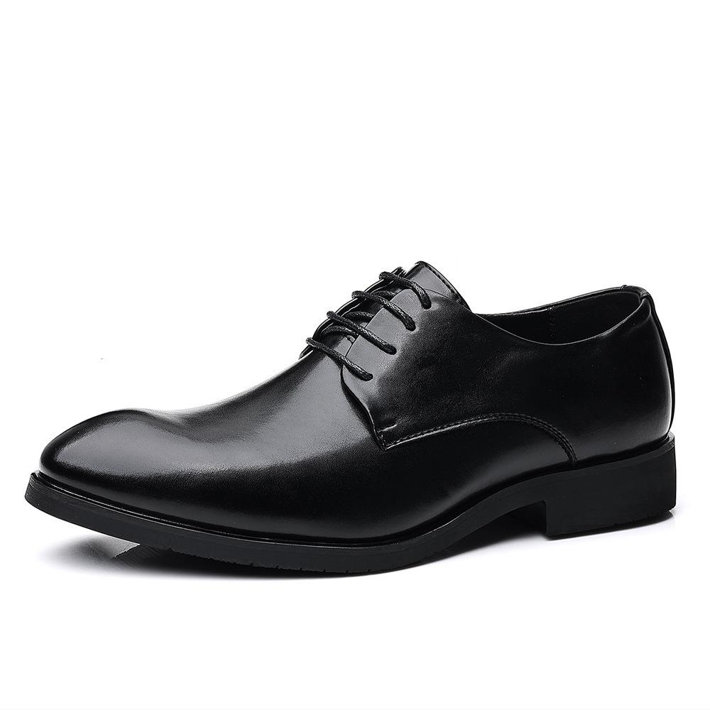 New Four Seasons Office England Derby Shoes Business Men's Versatile Dress Leather Shoes Versatile Wear-resistant Leather Shoes Men's Shoes