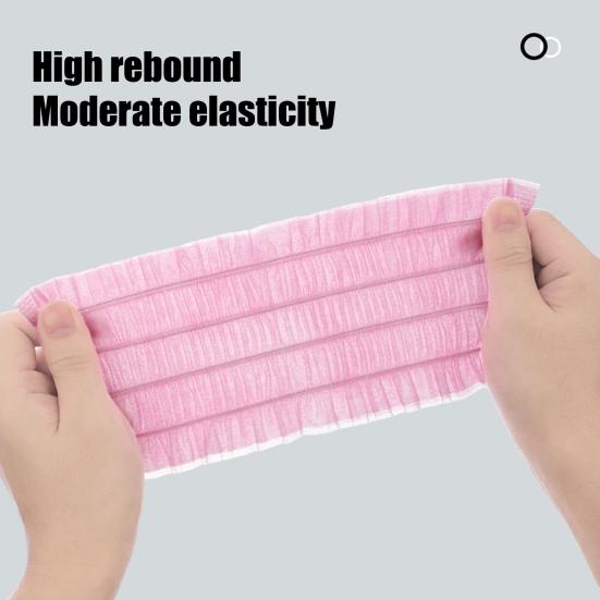 100Pcs Hair Bands Soft Breathable Non-Woven Elastic Fit Disposable Spa Headbands Makeup Beauty Salons Travel Hair Wrap