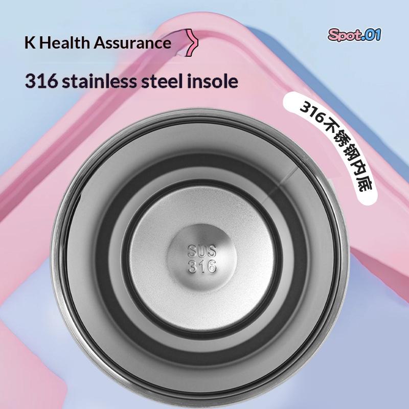 Cartoon Animal Thermos Cup Large Capacity Stylish Portable Straw Cup Outdoor Women's Insulated Coffee Mug