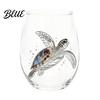 Vetro Dipinto a Mano Artigianale Animale Tema Trasparente Bicchiere Marino Manico Ergonomico Artigianale Cocktail Creativo da Bere per