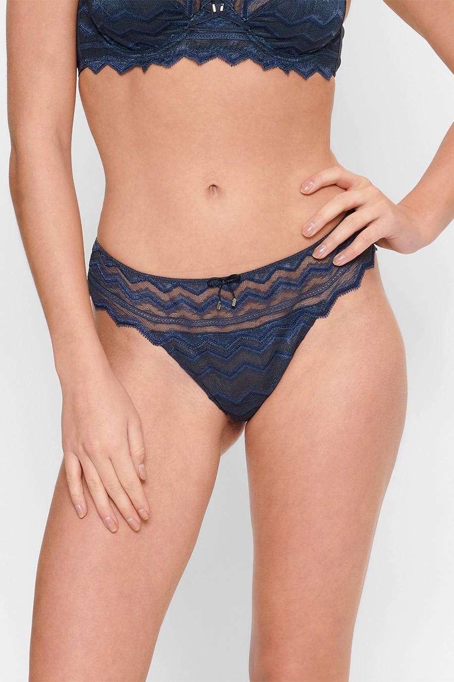 

Трусики стринг LingaDore (75300) 3(M) імперська синього кольору