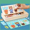 Wooden Animal Puzzle With Dress Up Features For Toddlers And Beginners