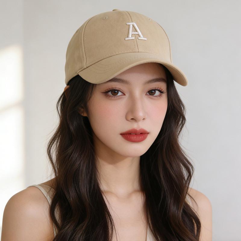 Cotton Embroidered Letter Baseball Cap For Women Men Sun Protection Casual Wear Spring