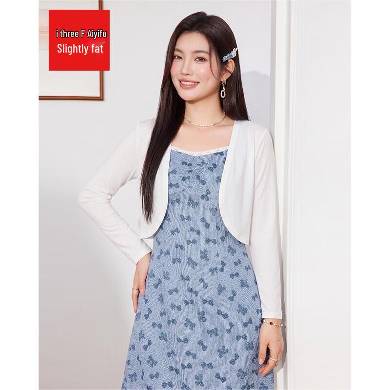 IEF 2026 Summer Korean Plus Size Solid Short Cardigan L