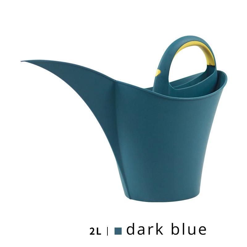 

Лейка 2л пластиковая с длинным горлом износостойкая большая емкость для цветов лейка с ручкой инструменты для полива садовые принадлежности темно-синий