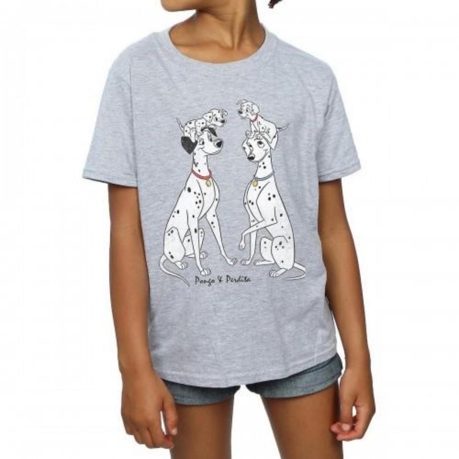 

101 Dalmatians Girls Pongo And Perdita T-Shirt S разноцветный