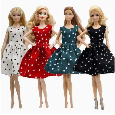 Fashion Doll Polka Dot Skirt Handmade DIY Accessories Doll Floral Dresses Girl Gift Toys Casual Wear for 30cm Doll Girl Gift