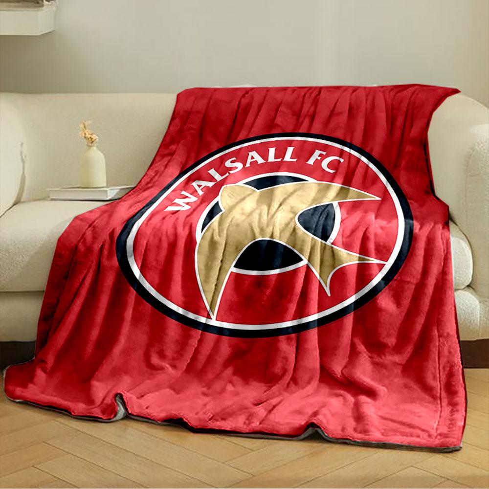 Coperta Logo Walsall FC per tutte le stagioni coperta per la pausa pranzo plaid regalo