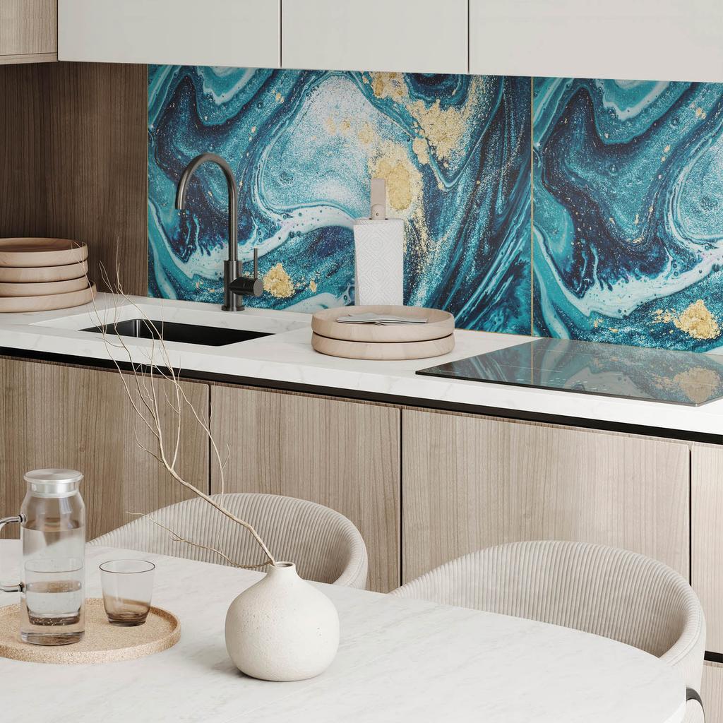 Dekoracyjny Panel Winylowy Samoprzylepny 100X50 Cm Abstrakcyjny Wzór Żywicy