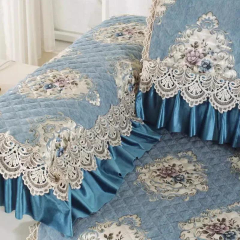 European Style Large Skirt Sofa Cover Four Seasons Universal Sofa Cushion Lace Decoration Anti Slip Seat Cushion Backrest Towel