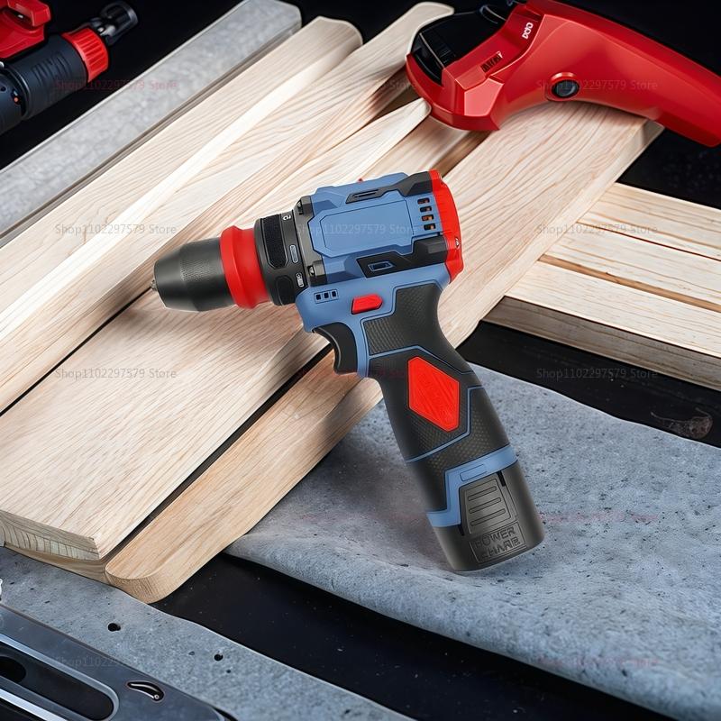 16.8V 2In1 Electric Drill and Screwdriver Compact Power Tool with 45Nm Torque Brushless Motor for Home Repairs Electronics DIY