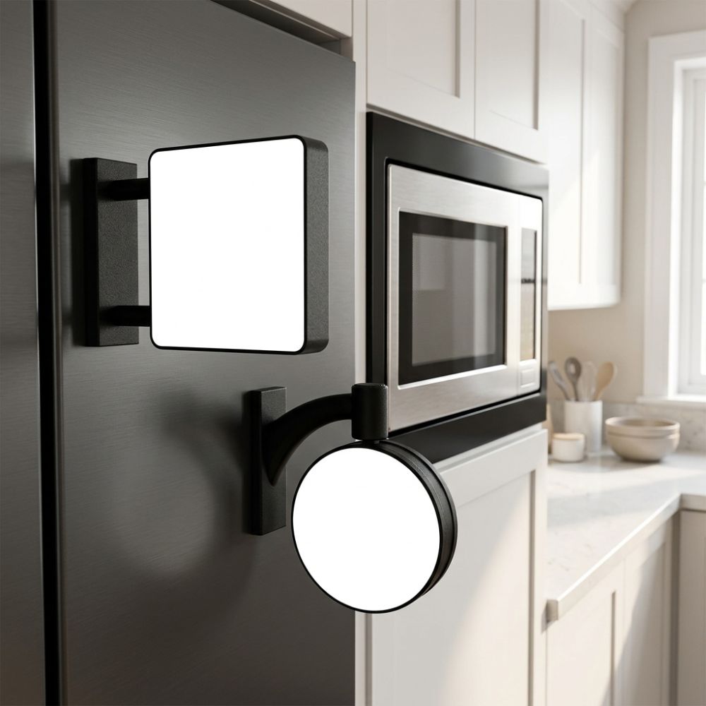Miniature LED Refrigerator Magnet Light Sign Round Square DIY Glowing Fridge Magnet Gifts Decor