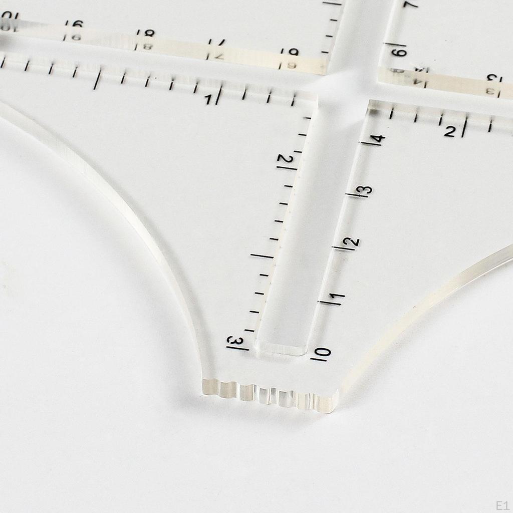 Acrylic Transparent Density Ruler Wool Sample Weaving Slide Rule Patchwork Tool Drawing DIY