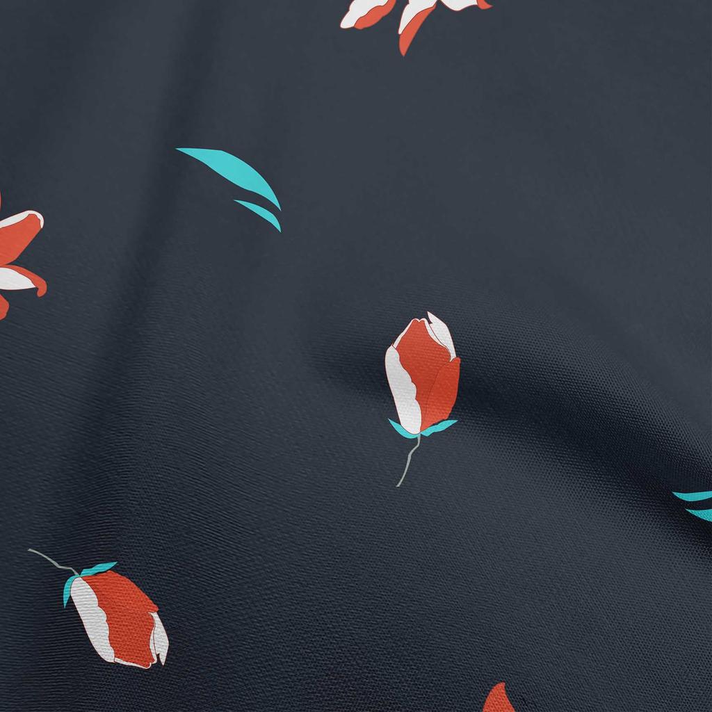 oneOone Bawełna Flex Niebieska Tkanina Kwiatowa Magnolia Projekty Rzemieślnicze Dekoracyjna Tkanina Drukowana Na Metry 40 Cal