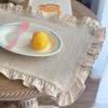 Yousheng Vintage Placemat Rectangle Placemat with Ruffle Dining Table Decoration Mat for Restaurant Home Dinner Party Tea Party Wedding