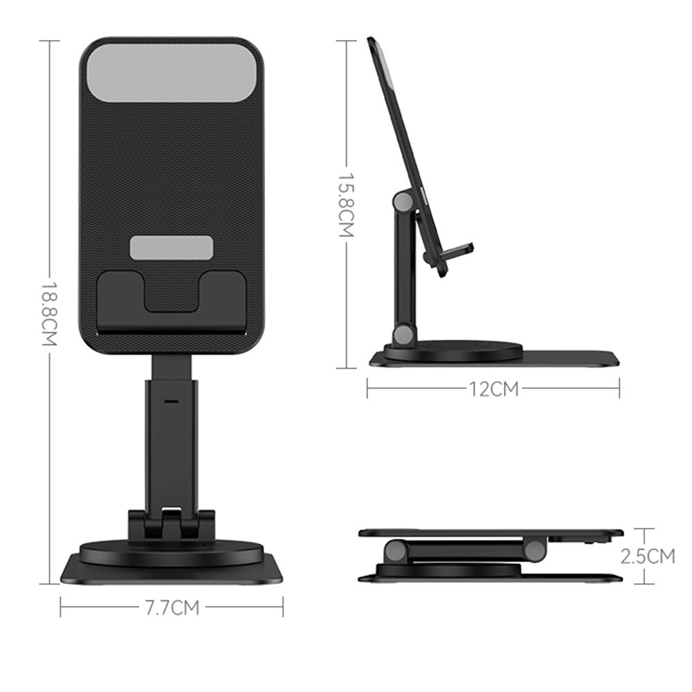 360° Metal Desk Mobile Cell Phone Tablet Stand Desktop Lazy Bedside Support Holder Foldable Hoisting Multi-Function Telescopic
