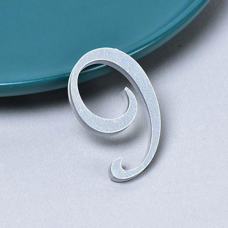 0-9 Acrylic Self Adhesive House Number Sticker Frosted Silver Gold Color Doorplate Home Door Plaque Numbers Sign New