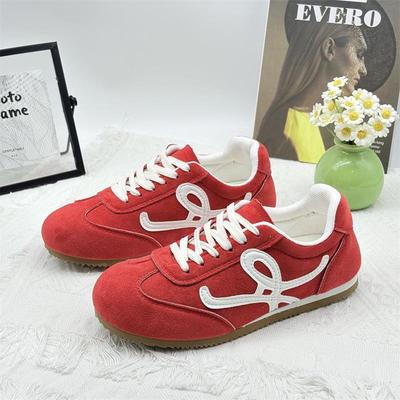 Retro platbodem Duitse trainingsschoenen dames 2025 herfst nieuw super hot veelzijdige kleine witte schoenen lichtgewicht zachtzool sport en vrije tijd