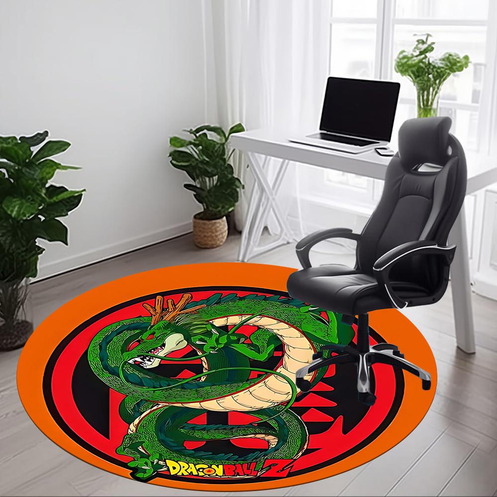 1PC Dragon Ball Z, Shenron Office Round Rug, Non-slip, Soft and Durable Office Rug for Interior Decoration, Perfect for Office, Beautiful Decoration