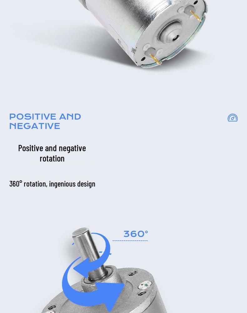 Mini Adjustable Speed DC Geared Motor with Eccentric Shaft, 520 Motor 12V/24V