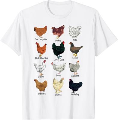 Verschiedene Hühner - Hühnerrassen T-Shirt Geschenk Unisex