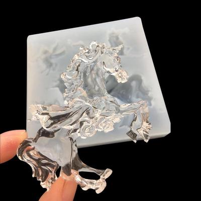 Stampo per torta Gioielli fai da te Stampo in silicone epossidico Stampo per unicorno Stampo semitrasparente epossidico in cristallo