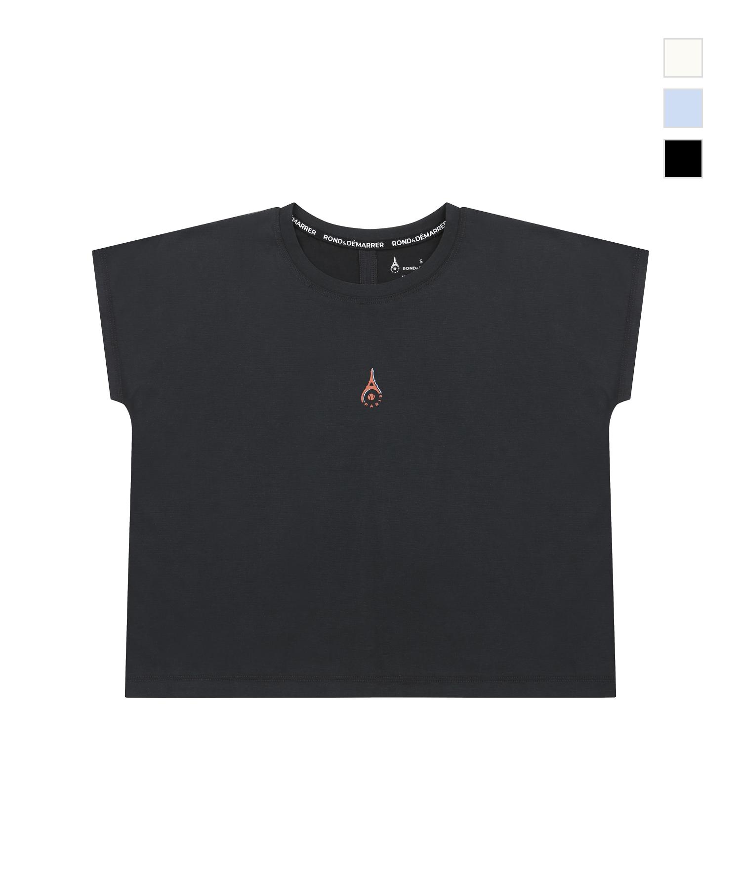 Ron And Marie [Women S] Main Symbol Back Slit T-Shirt (Black) S