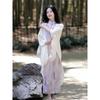 Artistic Tassel Knit Qipao Cardigan Cloak: Versatile Solid Color Shawl Women’s Coat