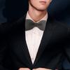 Men Bow Tie Patchwork Color Shining Rhinestones Elastic Rope Neck Tie Suit Decoration Formal Wear Wedding Party Accessory