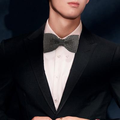 Men Bow Tie Patchwork Color Shining Rhinestones Elastic Rope Neck Tie Suit Decoration Formal Wear Wedding Party Accessory