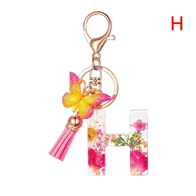 Diy A-Z Letters Keychain Metal Holder Pendent Key Chain Women Car Key Ring Simple Letter Name Key Party Gift Jewelry