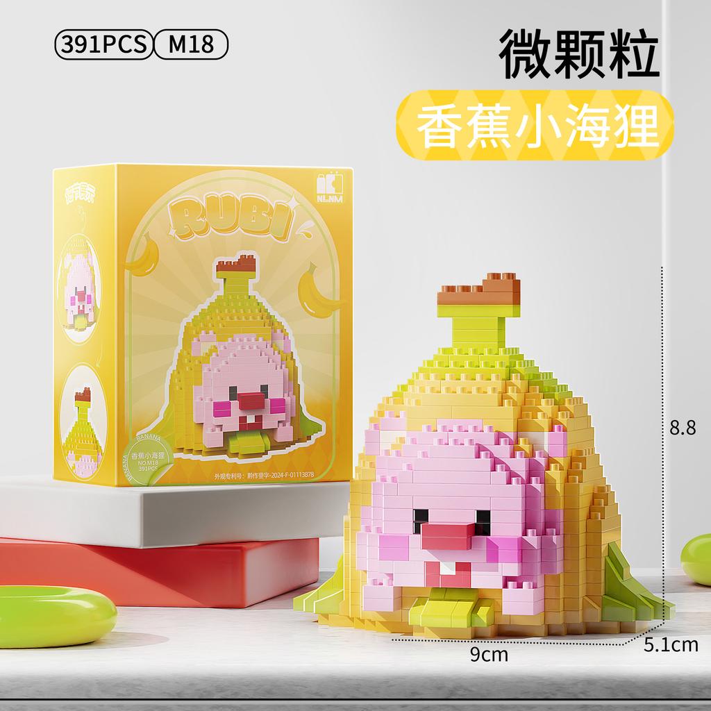 Bloques de Construcción Micro Fruit Loopy Losto Bear Little Beaver Modelo Puzzle Anime Mini Figura de Ladrillos Juguete Para Regalo de Navidad