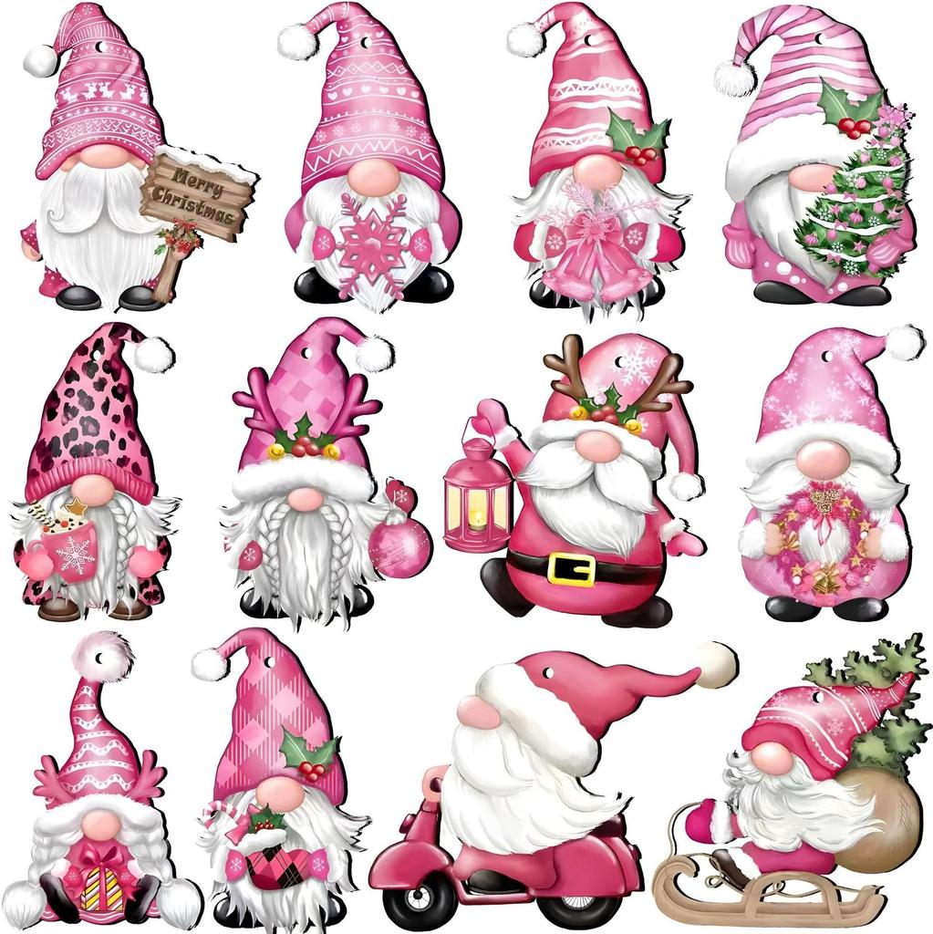Set Wooden Christmas Dwarf Gnome Decoration Christmas Tree Decoration Wooden