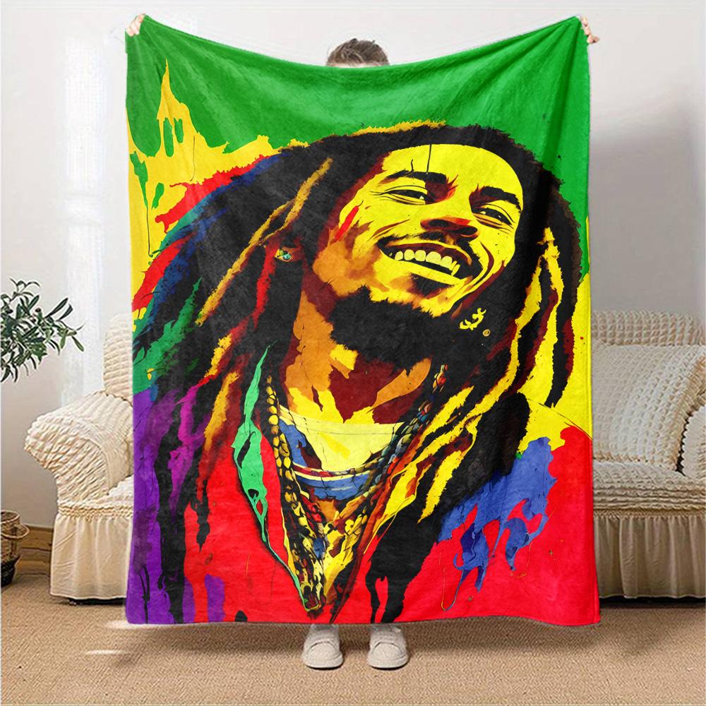 Bob Marley Blanket Durable Comfort Great for Bed Chair Couch for All Occasions Modern Style Gift for Travel Home Birthdays