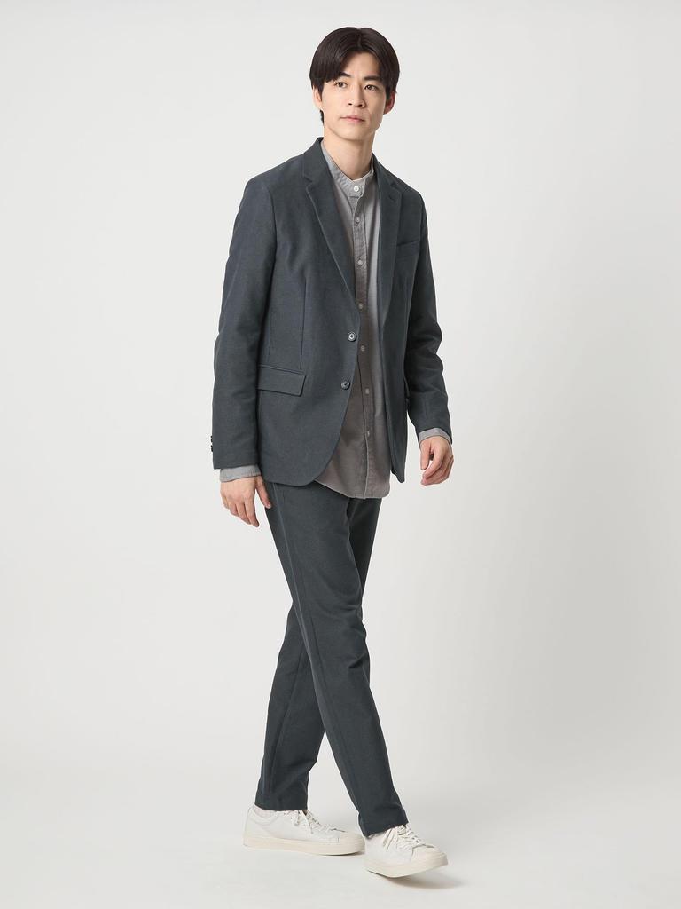 United Arrows Green Label Relaxing Pique Corduroy Narrow Jacket - Stretch - 32221000012 7950 NAVY (79) M