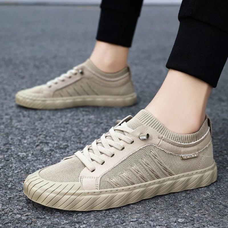 Herrenschuh Einfarbig Weiche Sneaker Laufen Canvas 2025 Trend Üblich Günstig Ausverkauf Erwachsene Designer Luxus Herren Freizeitschuhe