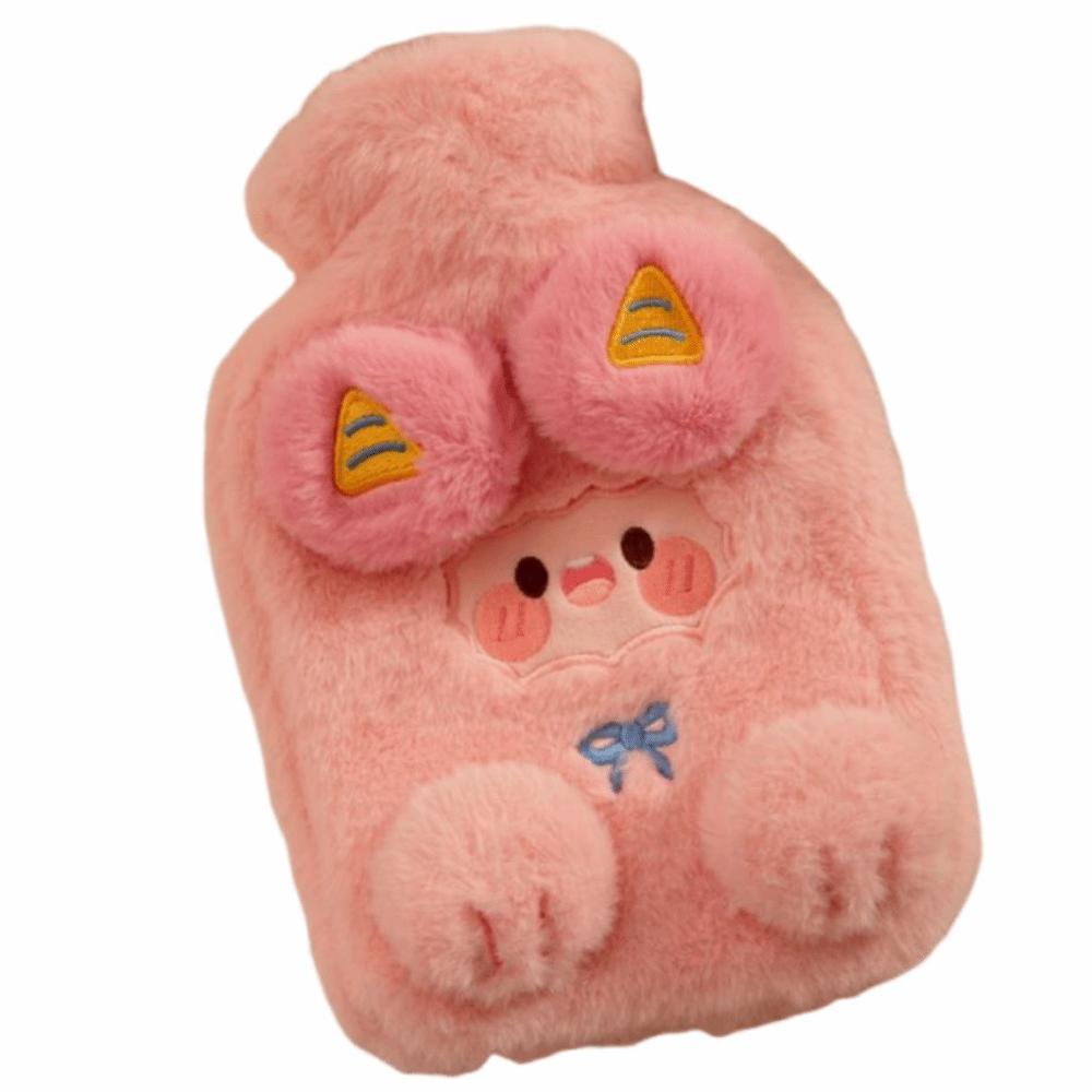 Cartoon Warm Water Bag Lamb Pattern Water-filling Bottle Soft Hot Water Bottles  Gifts