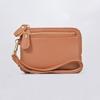 Vintage PU Leather Short Wallet With Zipper Coin Pocket Multiple Card Slots And Wrist Band Casual Portable Card Clip