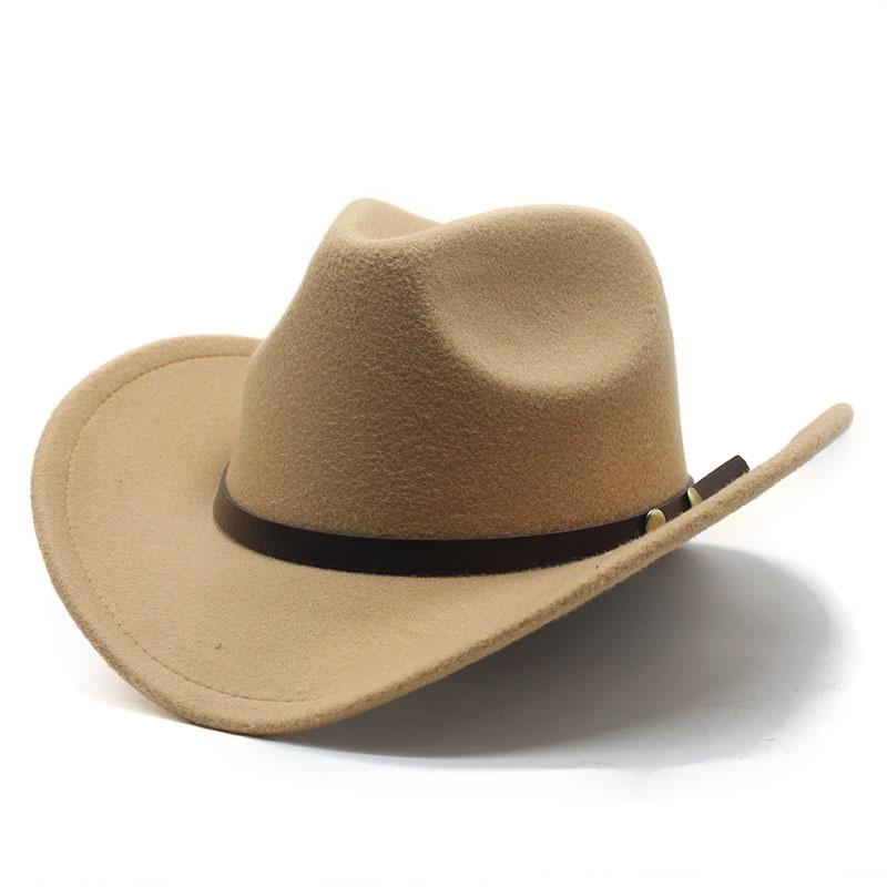 Western Cowboy Hat For Men And Women With Felt Material Sun Protection Summer Accessory