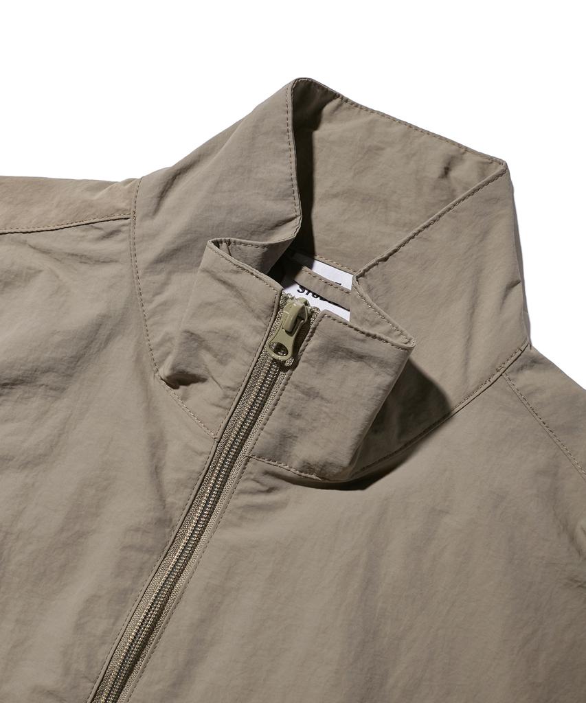 Slit Studio Lettering Windbreaker Jacket Brown
