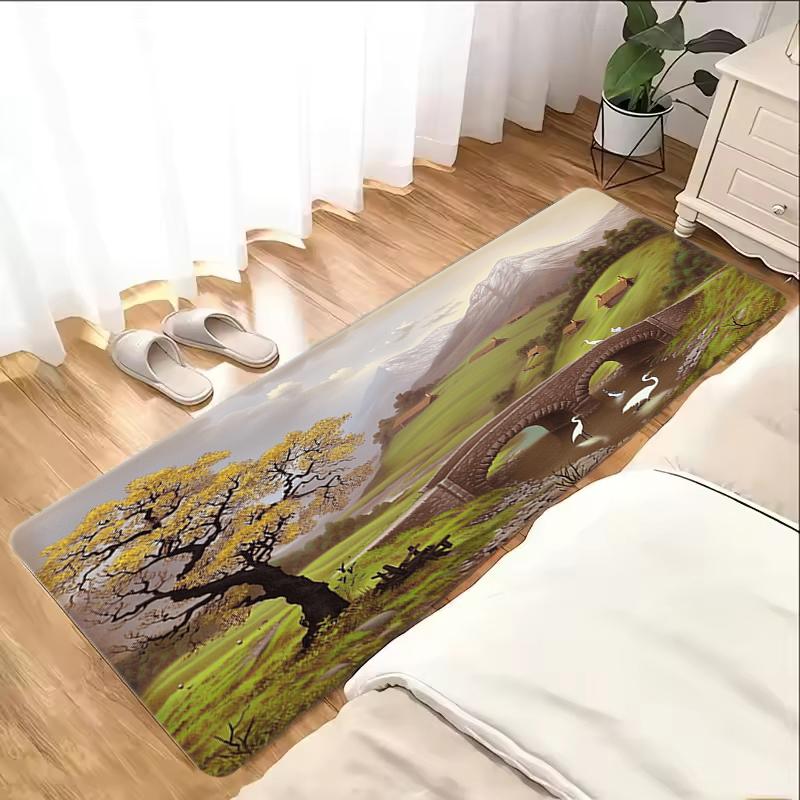 

VIKAMA Upgraded Material Kitchen Bathroom Living Room Laundry Room Stain-resistant Washable Carpet Rugs Home Decor 40cmx60cm