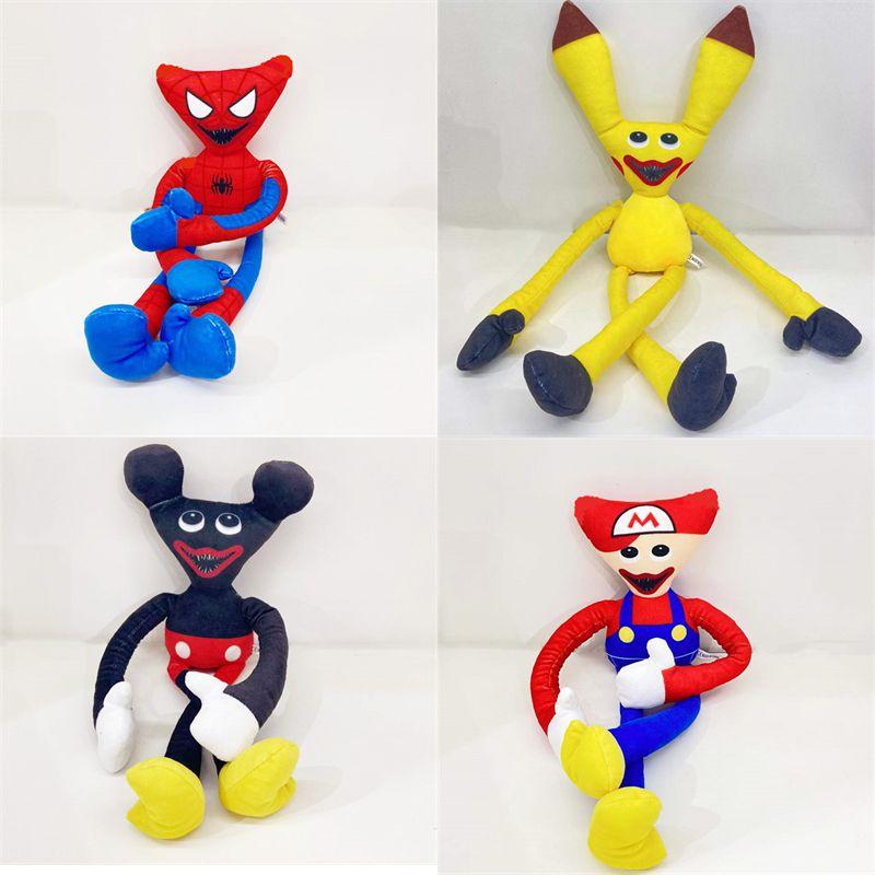 Superweiches 40 cm großes Poppy Playtime Huggy Wuggy Plüschtier für Kinder, verkleidet als Spiderman, Mickey Mouse oder Mario